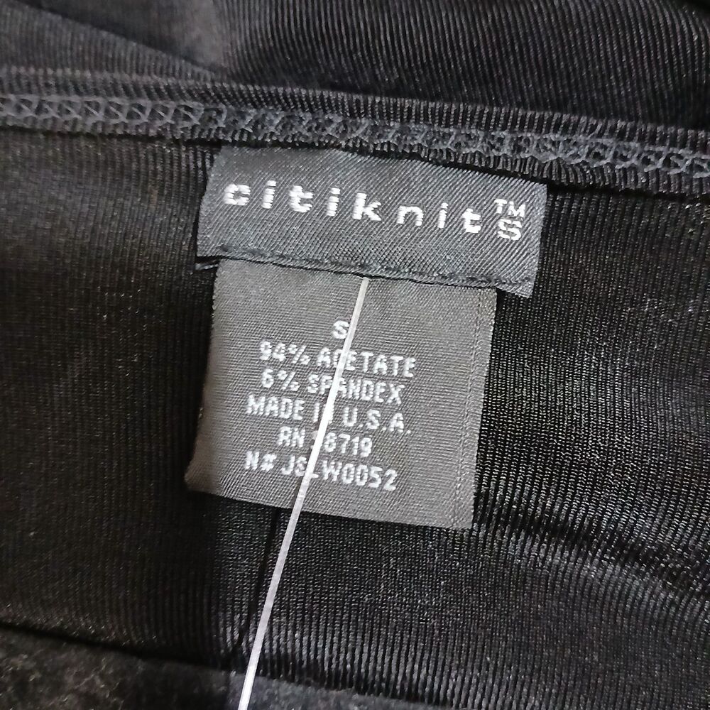 QVC Citiknits Women's Black Sleeveless Cowlneck 2-Piece Travel Skirt Set Small - Picture 6 of 12